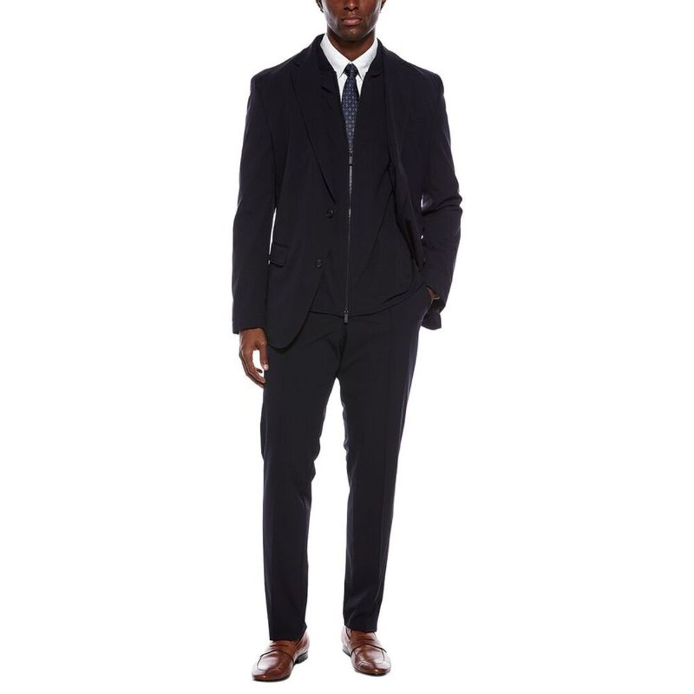 Boss Hugo Boss Mens  3Pc Wool-Blend Suit, Blue
